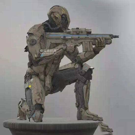 图片[5]-科幻机械战甲未来战士C4D模型-后期素材库