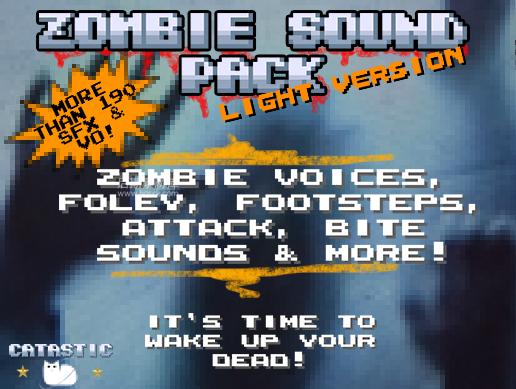 丧尸僵尸脚步攻击撕咬音效 GameDev Market - Zombie Sound Pack Light Version-后期素材库