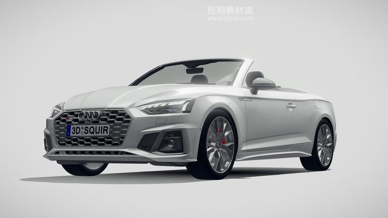 2020款奥迪S5 Cabrio 3D模型 Audi S5 Cabrio 2020 3D model-后期素材库