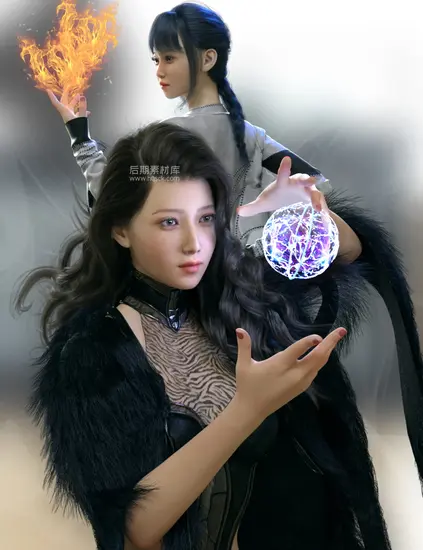 女性角色伏晓雪Daz3D模型 Vo Xiao Xue for Genesis 8.1 Female-后期素材库