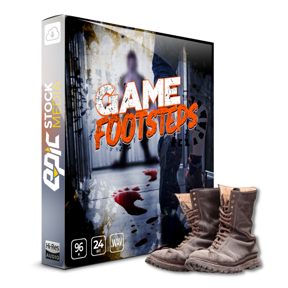游戏脚步声音效包 Epic Stock Media - Game Footsteps - Walk Run Jump Foley SFX-后期素材库