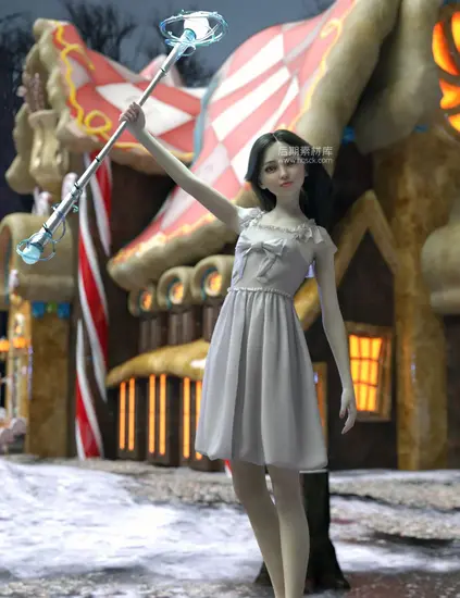 图片[4]-仙侠女性角色龙女Daz3d模型 Vo Dragon Girl for Genesis 8.1 Female-后期素材库