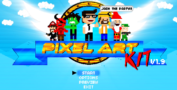 像素风游戏广告宣传动画AE模板 Pixel Art Kit V1.9-后期素材库