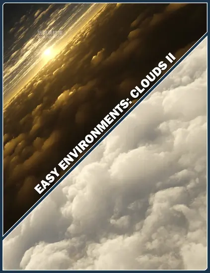 白天黄昏云层Daz3D模型 Easy Environments: Clouds II-后期素材库