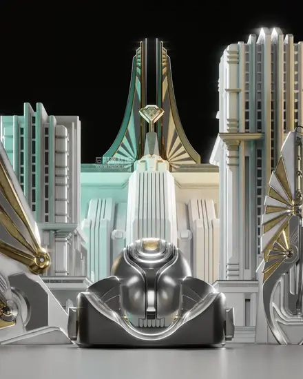 图片[4]-科幻北欧帝国幻想风格设计建筑blender模型 Asset Smash – Micro-Kit: Fantasy-后期素材库