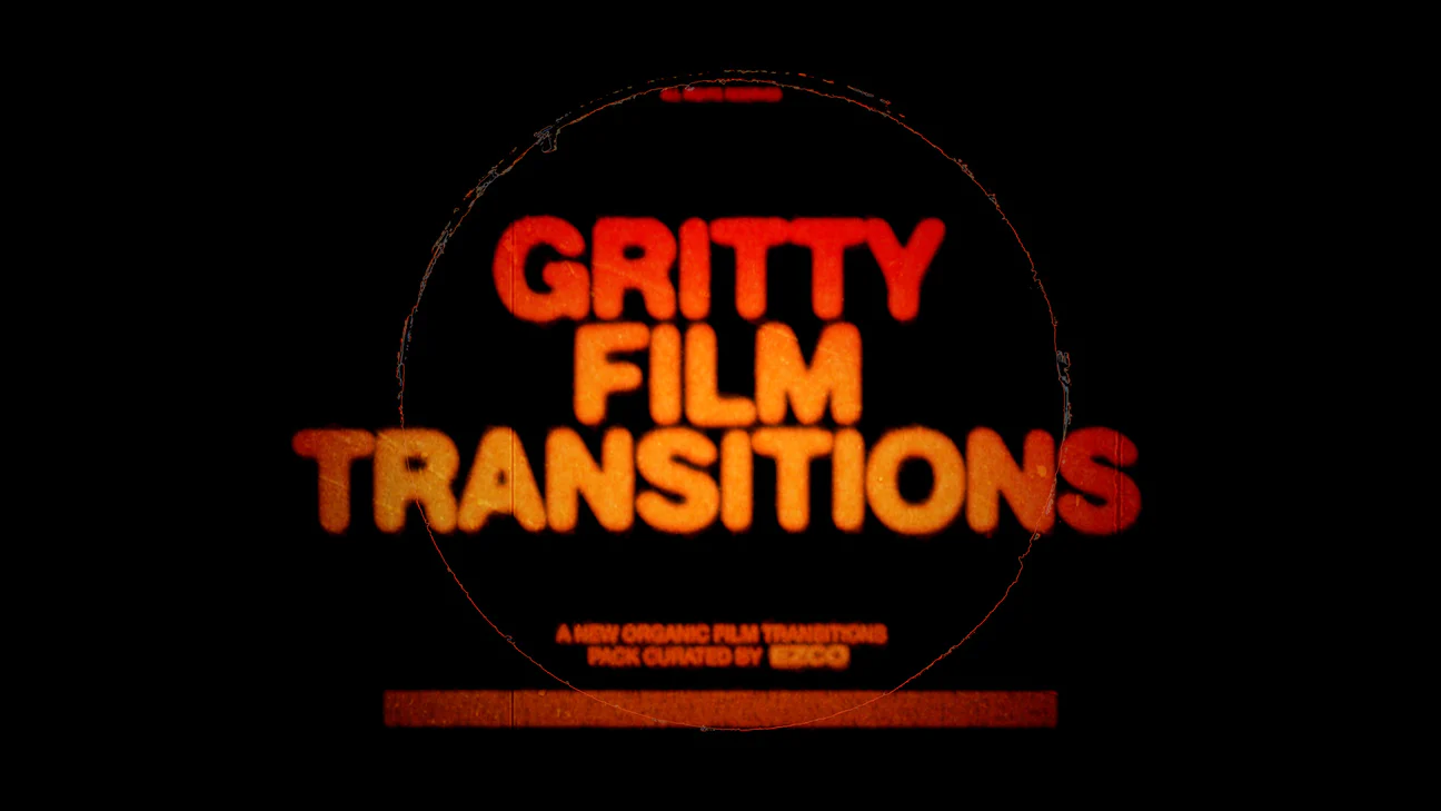 100多种电影转场闪光纹理视频叠加素材 Ezra Cohen - Gritty Film Transitions-后期素材库