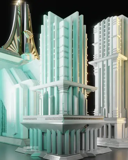 图片[3]-科幻北欧帝国幻想风格设计建筑blender模型 Asset Smash – Micro-Kit: Fantasy-后期素材库