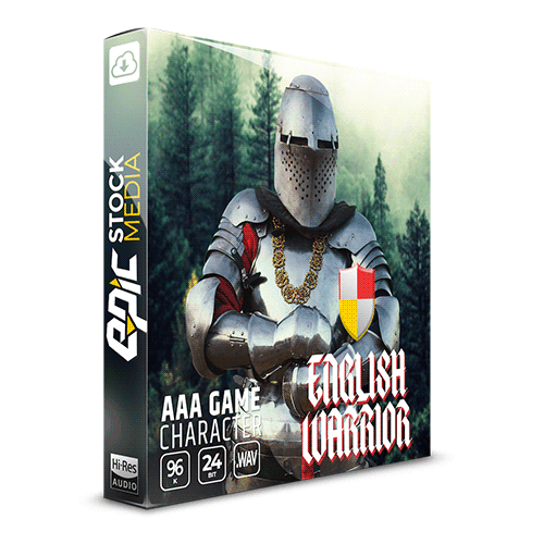 中世纪英国士兵游戏角色语音包 Epic Stock Media AAA Game Character English Warrior-后期素材库
