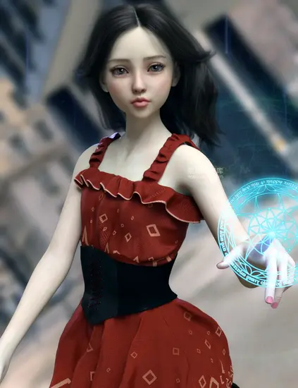 图片[2]-仙侠女性角色龙女Daz3d模型 Vo Dragon Girl for Genesis 8.1 Female-后期素材库