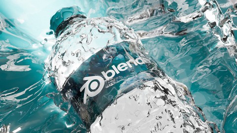 【Blender课程】使用blender制作矿泉水瓶广告 Udemy – Masterclass：Making Bottle Commercials Using Blender-后期素材库