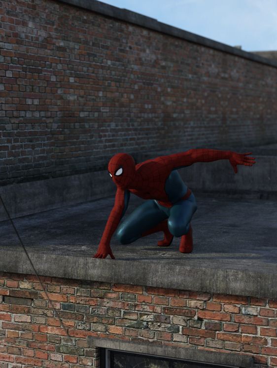蜘蛛侠：英雄无归蜘蛛侠角色daz3d模型 Spider-Man (NWH) Final Suit For G8M-后期素材库