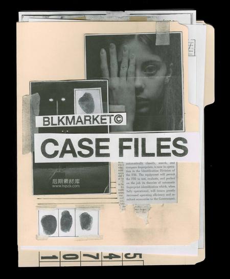 图片[1]-【PS模板】老旧文件案卷破损污渍纹理模板素材 BLKMARKET Case Files – PSD-后期素材库