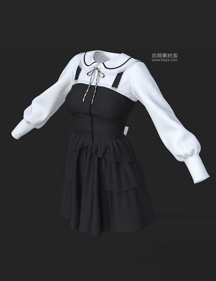 图片[2]-daz3d模型-可爱连衣裙 dForce SU Cute Dress for Genesis 8, 8.1, and 9-后期素材库