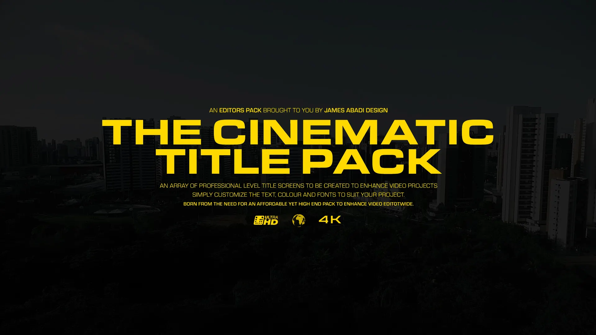 PS/PR模板-23个电影标题预告模板 James Abadi Design The Cinematic Title Pack-后期素材库