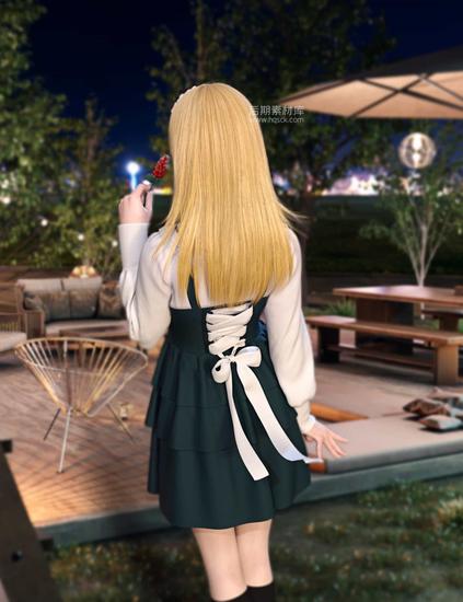 图片[4]-daz3d模型-可爱连衣裙 dForce SU Cute Dress for Genesis 8, 8.1, and 9-后期素材库