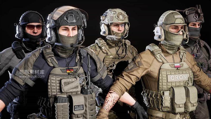 图片[2]-UE模型-国外现代化部队士兵军事人物角色 [UE 4.26–5.0] Modular Soldier Pack-后期素材库