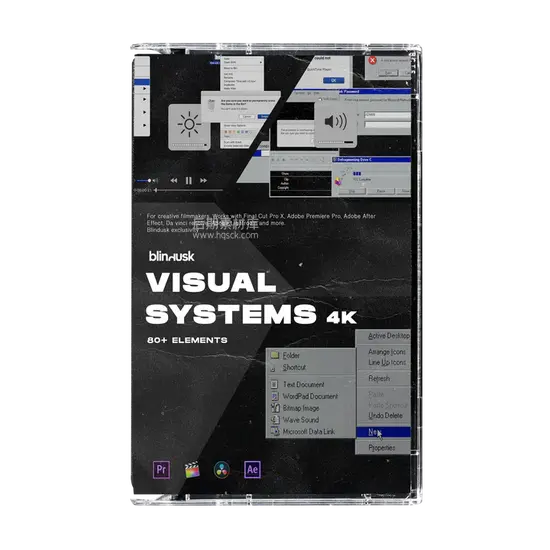 图片[1]-85种复古Windows98和Mac OS X电脑弹窗素材 Blindusk – Visual Systems-后期素材库