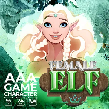 AAA级游戏角色女精灵音效包 Epic Stock Media AAA Game Character Female Elf-后期素材库