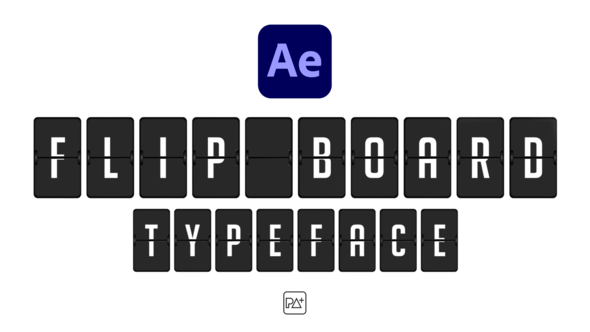 AE模板-字母数字翻转板狂飙时间倒回效果 Videohive Flip Board Typeface For After Effects-后期素材库