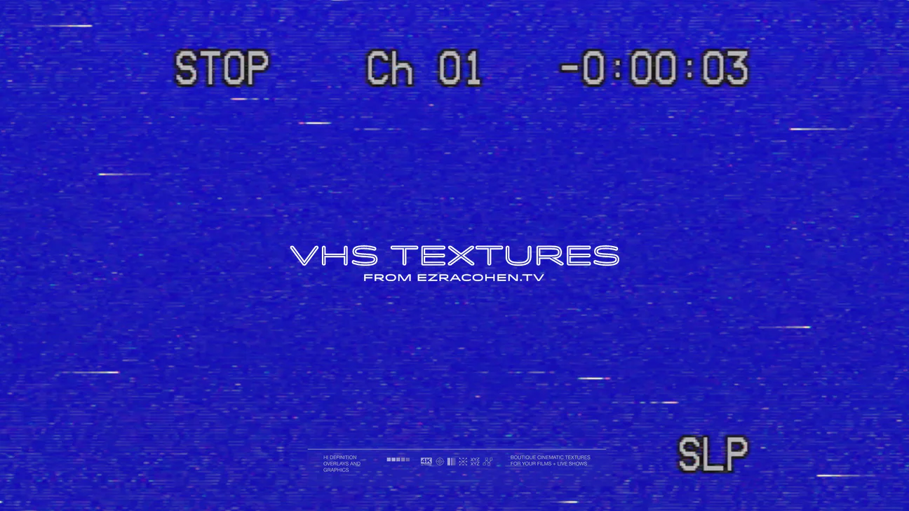 复古怀旧VHS电视机录像带故障花屏效果叠加素材 VHS TEXTURES – EZCO-后期素材库