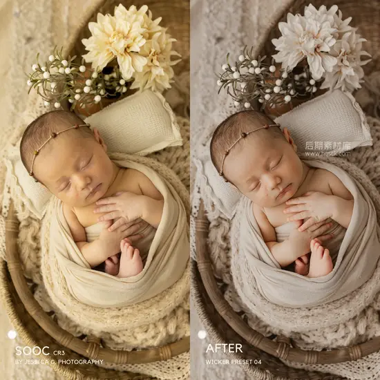 图片[1]-45个新生儿童宝宝奶油柔和自然风格照片LR预设 Wicker Lightroom Presets-后期素材库