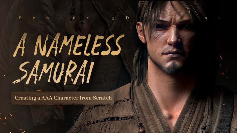 从零开始制作无名武士人物角色模型课程 Creating a AAA Character from Scratch: A Nameless Samurai-后期素材库