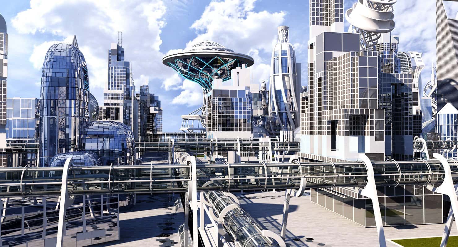 未来现实城市景观3D模型 Future City HD 20-后期素材库