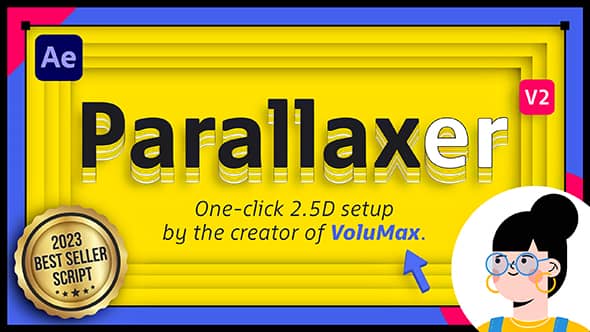 一键3D视差动画制作AE脚本 PARALLAXER 2 | One click 3D Parallax Script-后期素材库